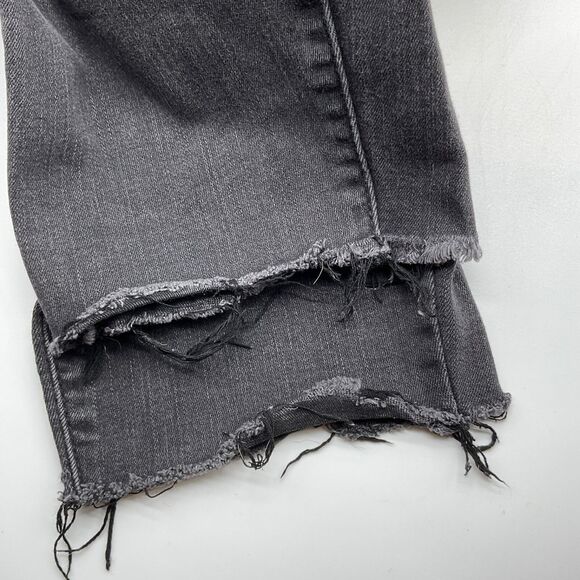 Ava & Viv Women's Mid Rise Skinny Jeans Crop Fringe Hem Size 20 Black - Picture 12 of 12